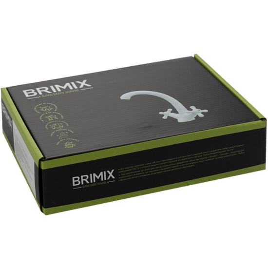 Смеситель для кухни BRIMIX ART4409 белый АБС пластик Смеситель для кухни BRIMIX ART4409 белый АБС пластик