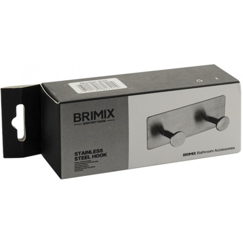 Крючок одинарный BRIMIX ART530 нержавеющая сталь , на самоклеющейся основе
