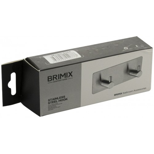 Крючок одинарный BRIMIX ART5355 графит , на самоклеющейся основе