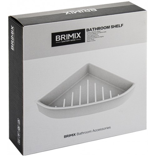 Полка угловая BRIMIX ART5675 черный АБС пластик
