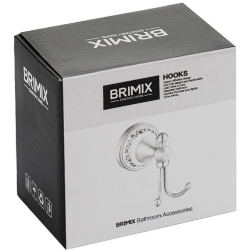 Крючок двойной BRIMIX ART94114 бронза 