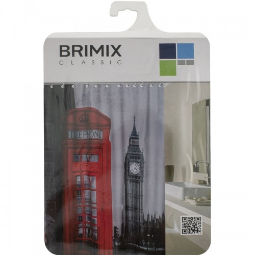 Шторка для ванной комнаты, фотопечать, ЛОНДОН BRIMIX ART02-02 Полиэстер 180х200