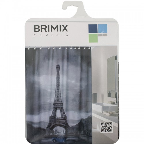 Шторка для ванной комнаты, фотопечать, ПАРИЖ BRIMIX ART02-04 Полиэстер