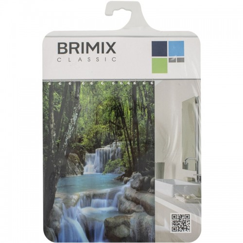 Шторка для ванной комнаты, фотопечать, ВОДОПАД BRIMIX ART02-06 Полиэстер