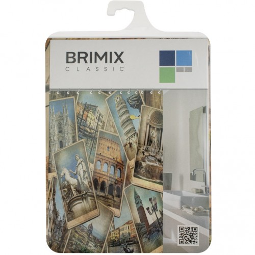 Шторка для ванной комнаты фотопечать, ДОСТОПРИМЕЧАТЕЛЬНОСТЬ BRIMIX ART02-17 Полиэстер