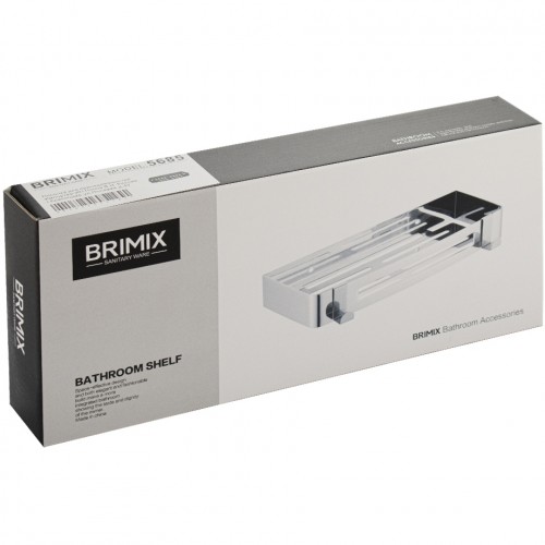 Полочка литая, прямоугольная BRIMIX ART5685 Нержавеющая сталь, Черный