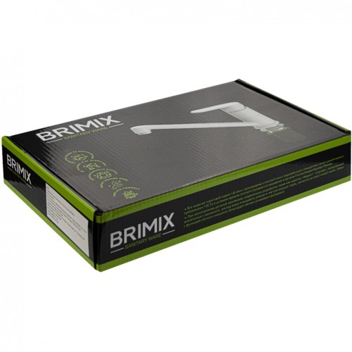 Смеситель для кухни BRIMIX ART5915 АБС пластик, Белый