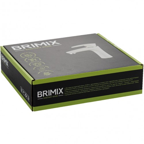 Смеситель для раковины BRIMIX ART5971-1 АБС пластик, Белый (без гибкой подводки)