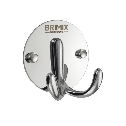 Крючок двойной BRIMIX ART0587 Нержавеющая сталь, Хром
