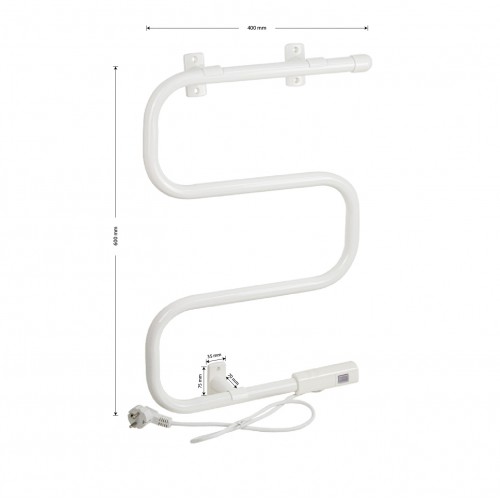 Полотенцесушитель электрический 40х60 BRIMIX ARTBK107w белый 